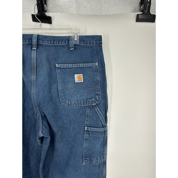 VTG Carhartt Jeans 38x32 382-83 Dungaree Fit Carpenter Work Pants Baggy Distress - Picture 4 of 7